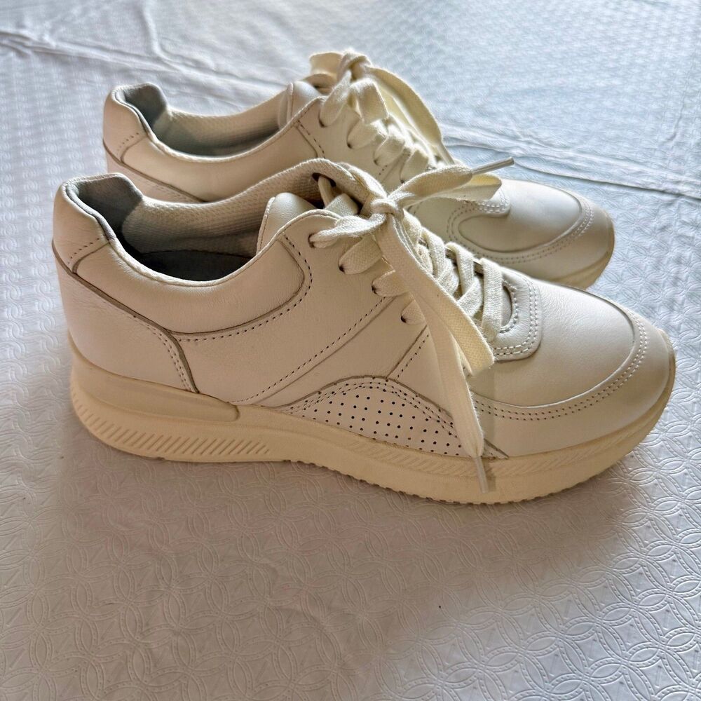 Everlane White Leather Sneakers Girls 4Y - Picture 2 of 9